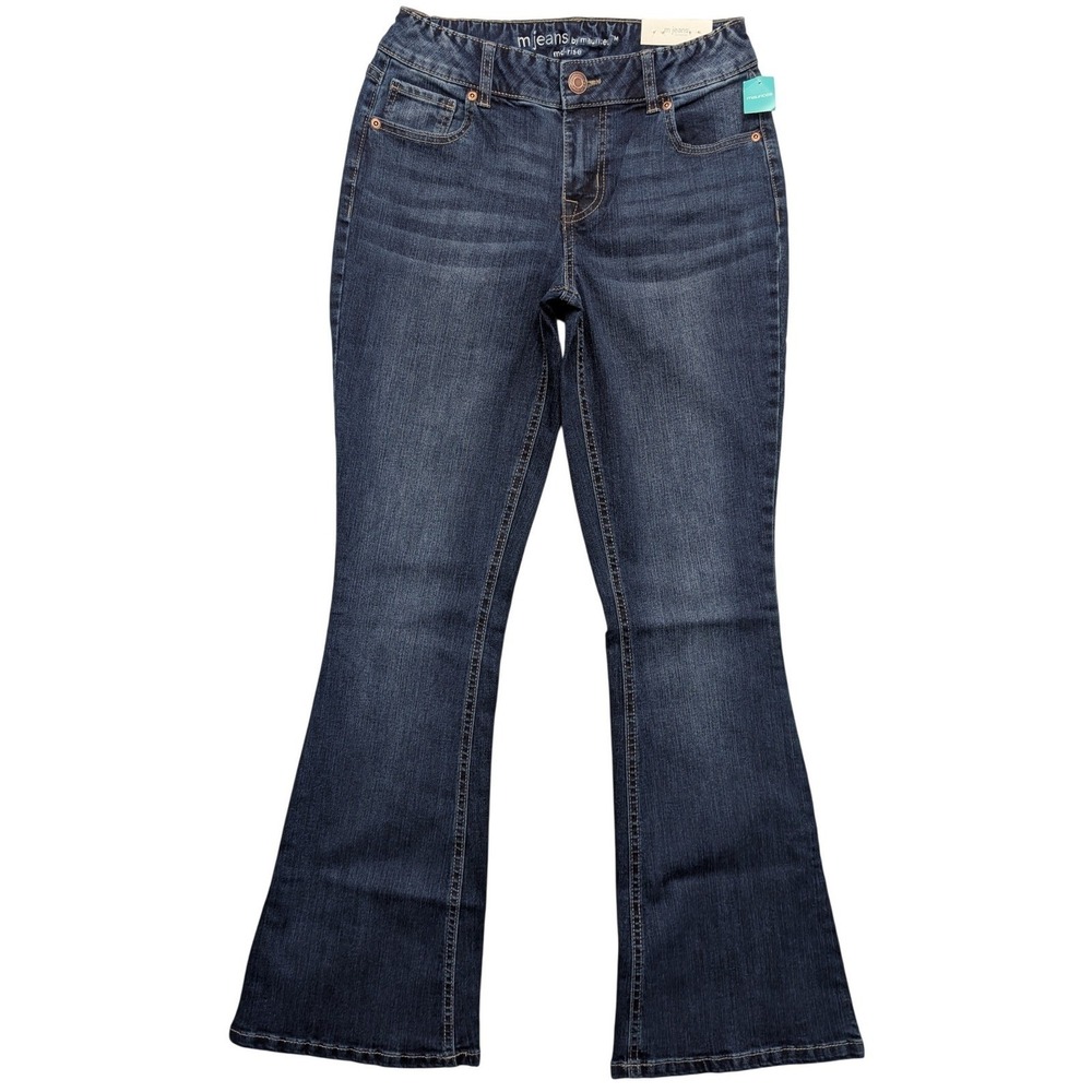 NWT Maurices mjeans Classic Flare Women 4 Regular Dark Wash Mid Rise Denim
